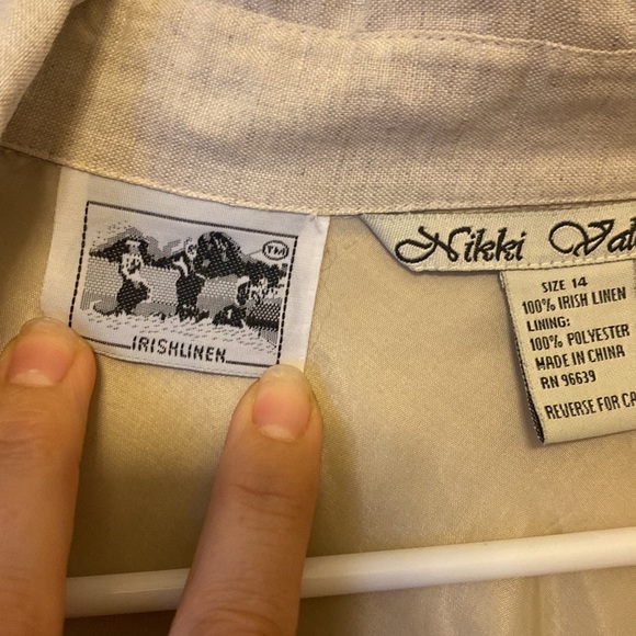 Nikki Valentine 100% Pure Irish Linen Long Dress Size 14 - Picture 5 of 5